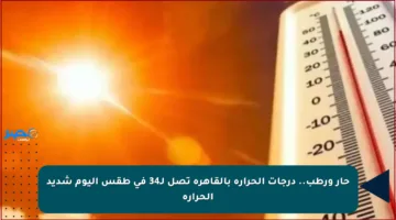 حار ورطب.. درجات الحرارة بالقاهرة تصل لـ34 في طقس اليوم شديد الحرارة